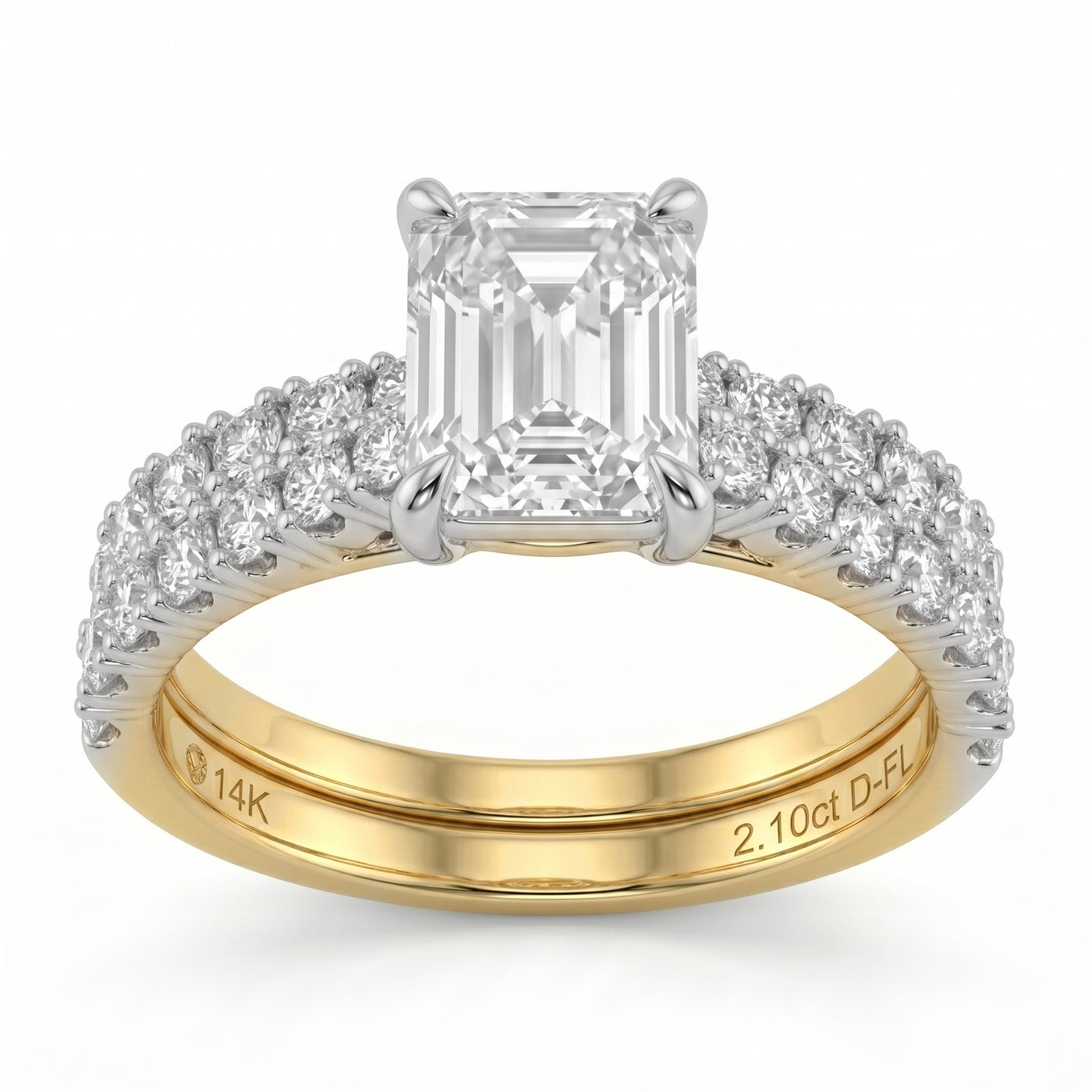 3.06ct 14K Yellow Gold  Diamond Ring Size 6.5