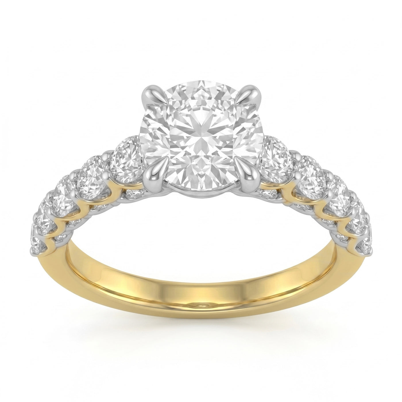 3.39ct 14K White Gold  Diamond Ring Size 6.5