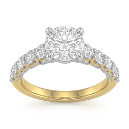 3.39ct 14K White Gold  Diamond Ring Size 6.5