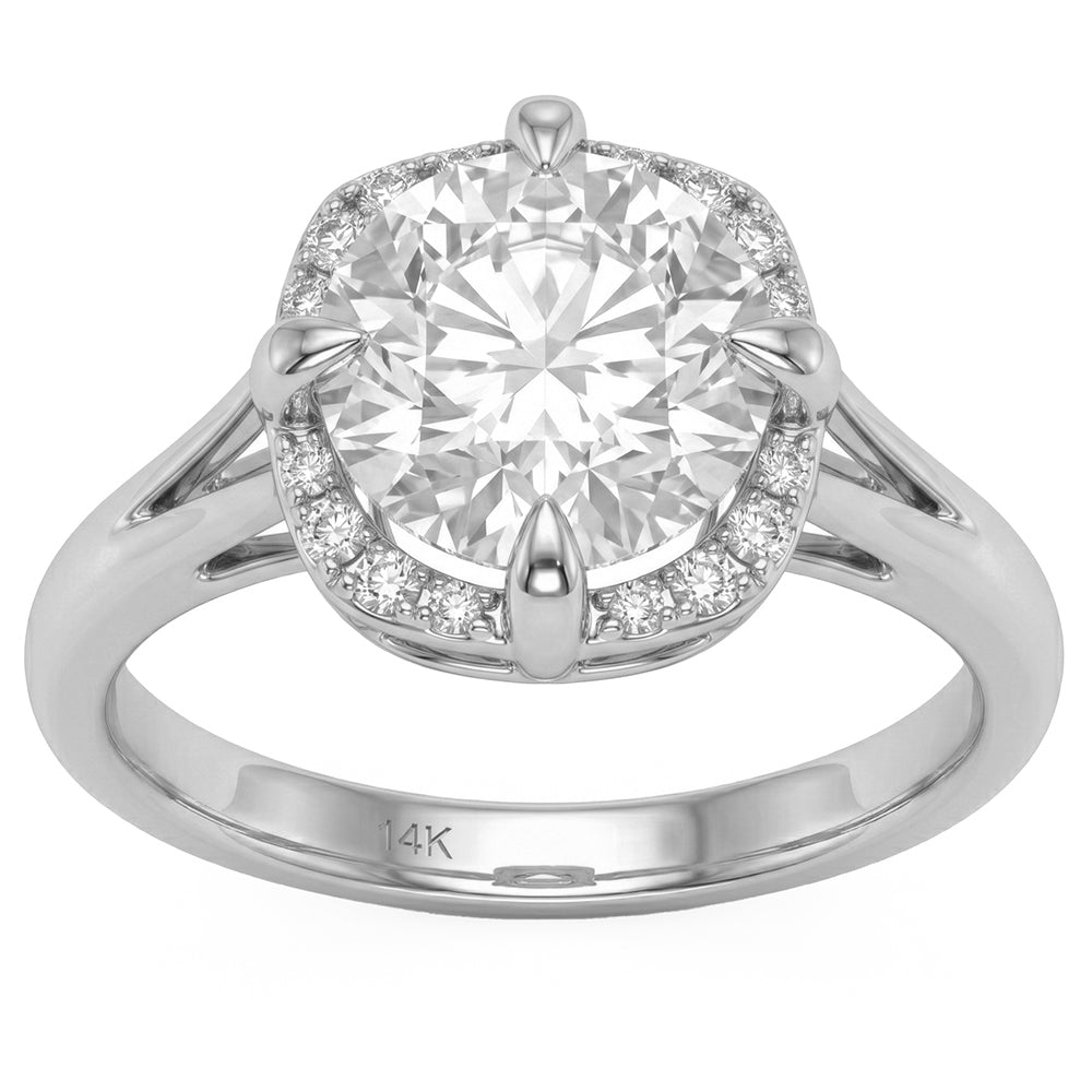 2.12ct 14K White Gold  Diamond Ring Size 6.5