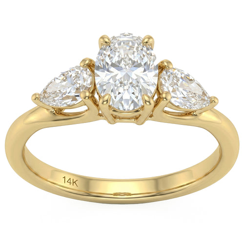 1.34ct 14K Yellow Gold  Diamond Ring Size 6.5