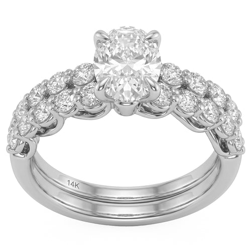 2.02ct 14K White Gold  Diamond Ring Size 6.5