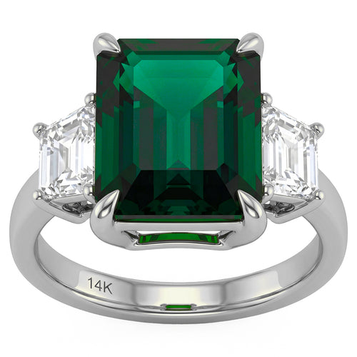 6.54ct 14K White Gold  Diamond Ring Size 6.5