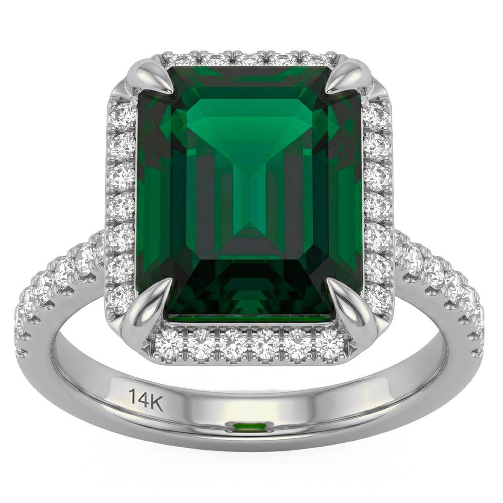 5.97ct 14K White Gold  Diamond Ring Size 6.5