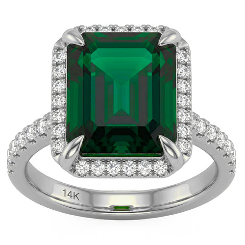 5.97ct 14K White Gold  Diamond Ring Size 6.5
