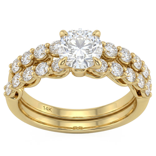 2.02ct 14K Yellow Gold  Diamond Ring Size 6.5