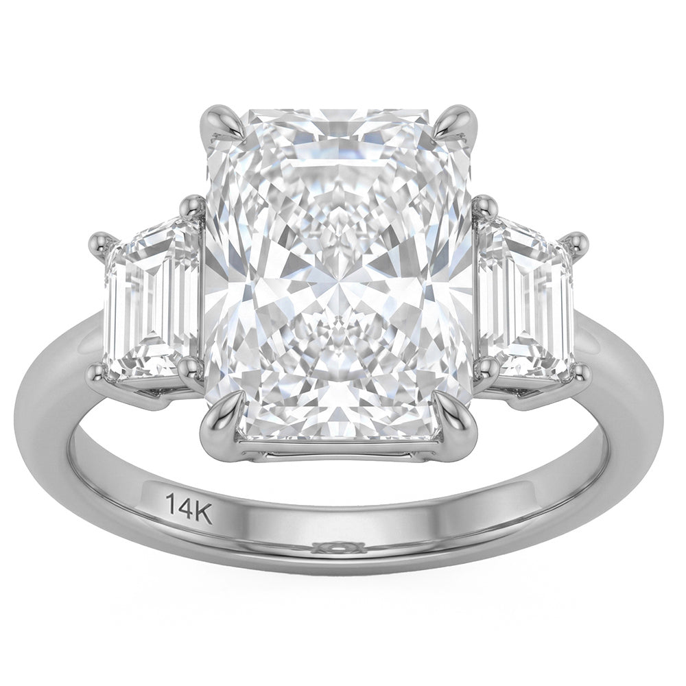 9.09ct 14K White Gold  Diamond Ring Size 6.5