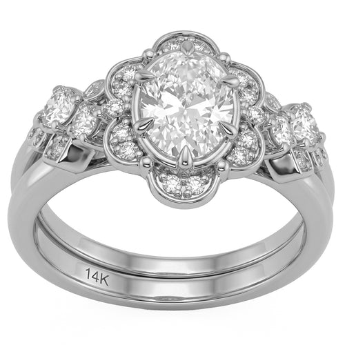 1.48ct 14K White Gold  Diamond Ring Size 6.5