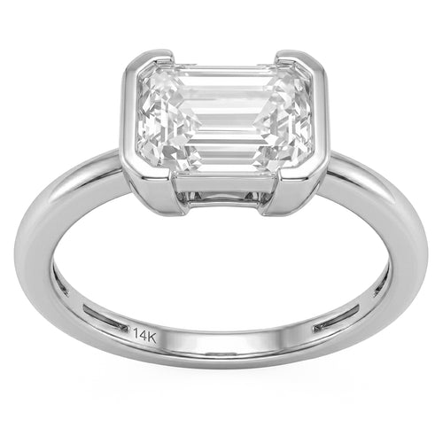 2.03ct 14K White Gold  Diamond Ring Size 6.5