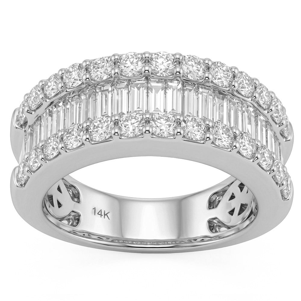 1.80ct 14K White Gold  Diamond Ring Size 6.5