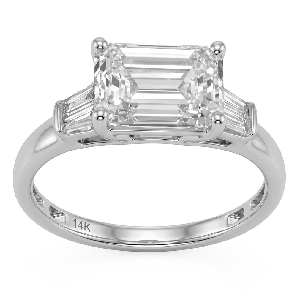 2.69ct 14K White Gold  Diamond Ring Size 6.5
