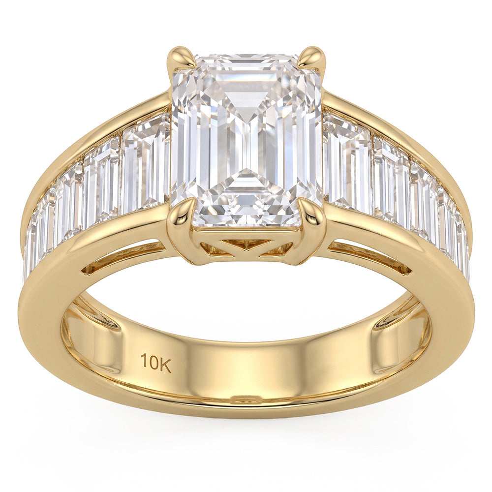 5.33ct 14K Yellow Gold  Diamond Ring Size 6.5