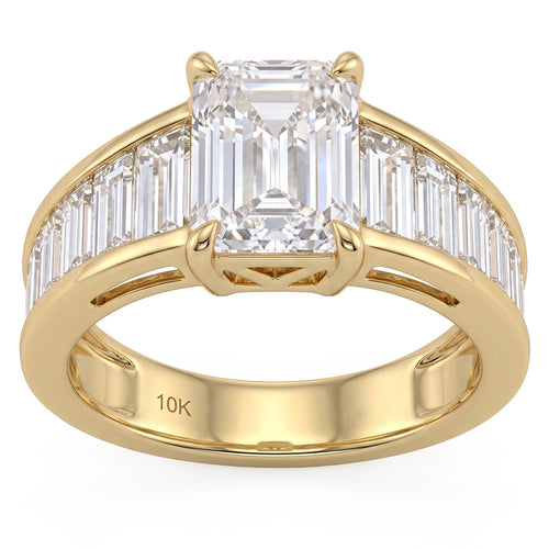 5.33ct 14K Yellow Gold  Diamond Ring Size 6.5