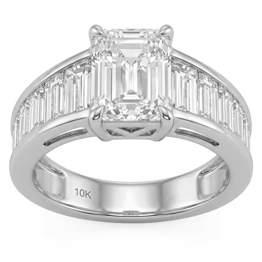 5.33ct 14K White Gold  Diamond Ring Size 6.5