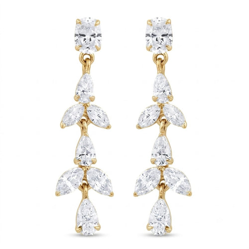 2.00ct 14K Yellow Gold  Diamond Earrings