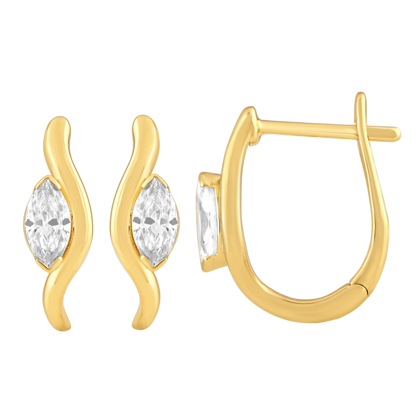 0.5ct 14K Yellow Gold  Diamond Earrings