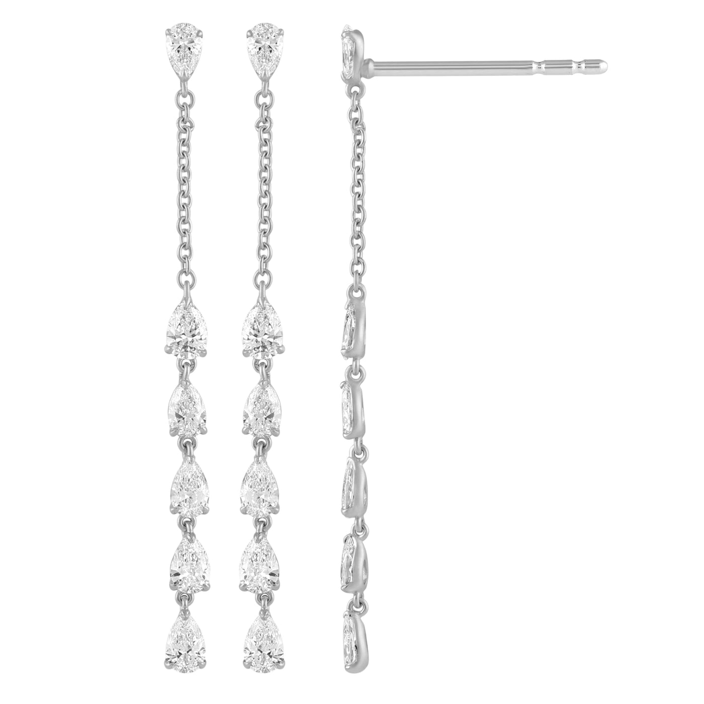1.49ct 14K White Gold  Diamond Earrings