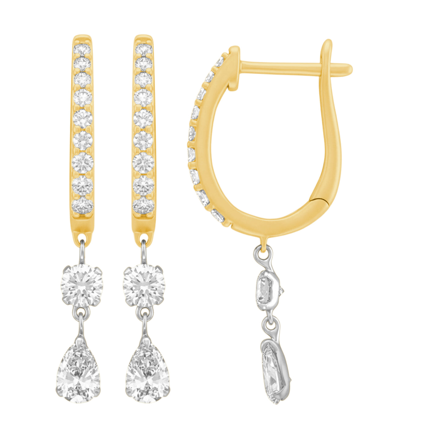 0.97ct 14K Yellow Gold  Diamond Earrings