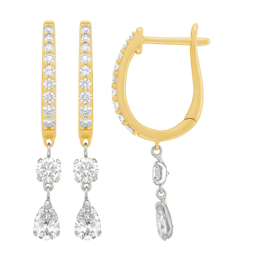 0.97ct 14K Yellow Gold  Diamond Earrings