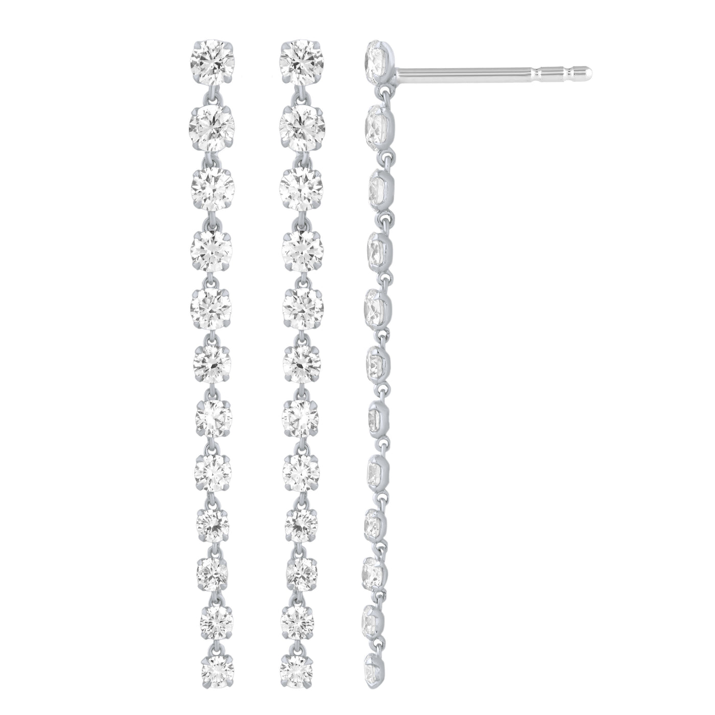 2.01ct 14K White Gold  Diamond Earrings
