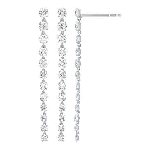 2.01ct 14K White Gold  Diamond Earrings