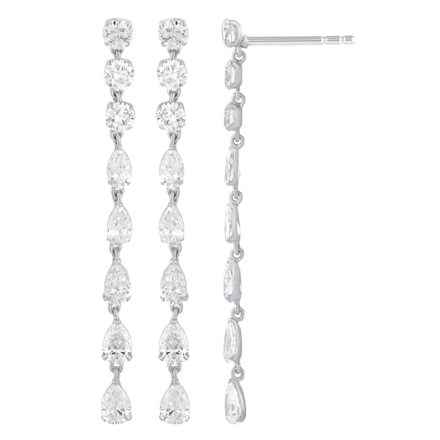1.98ct 14K White Gold  Diamond Earrings