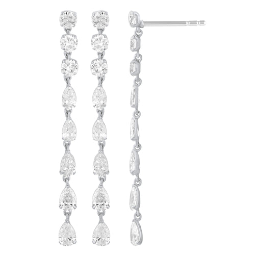 1.98ct 14K White Gold  Diamond Earrings