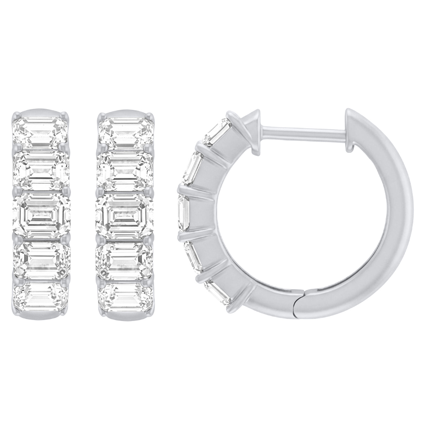 2.43ct 14K White Gold  Diamond Earrings