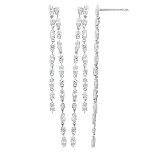 2.47ct 14K White Gold  Diamond Earrings