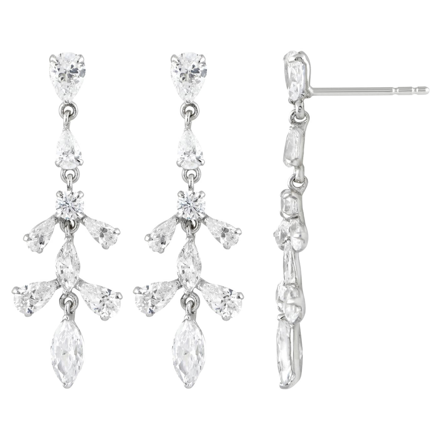 2.49ct 14K White Gold  Diamond Earrings